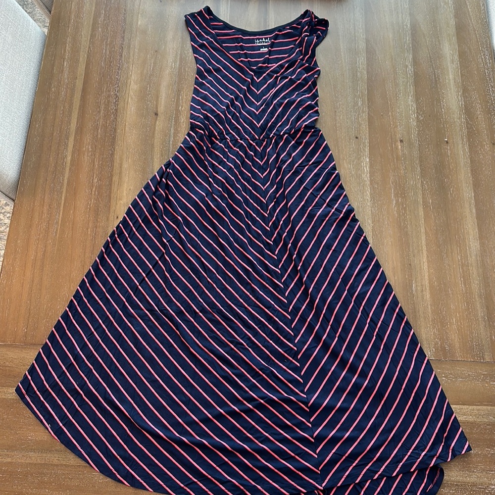 Isabel maternity tank top size large striped dress